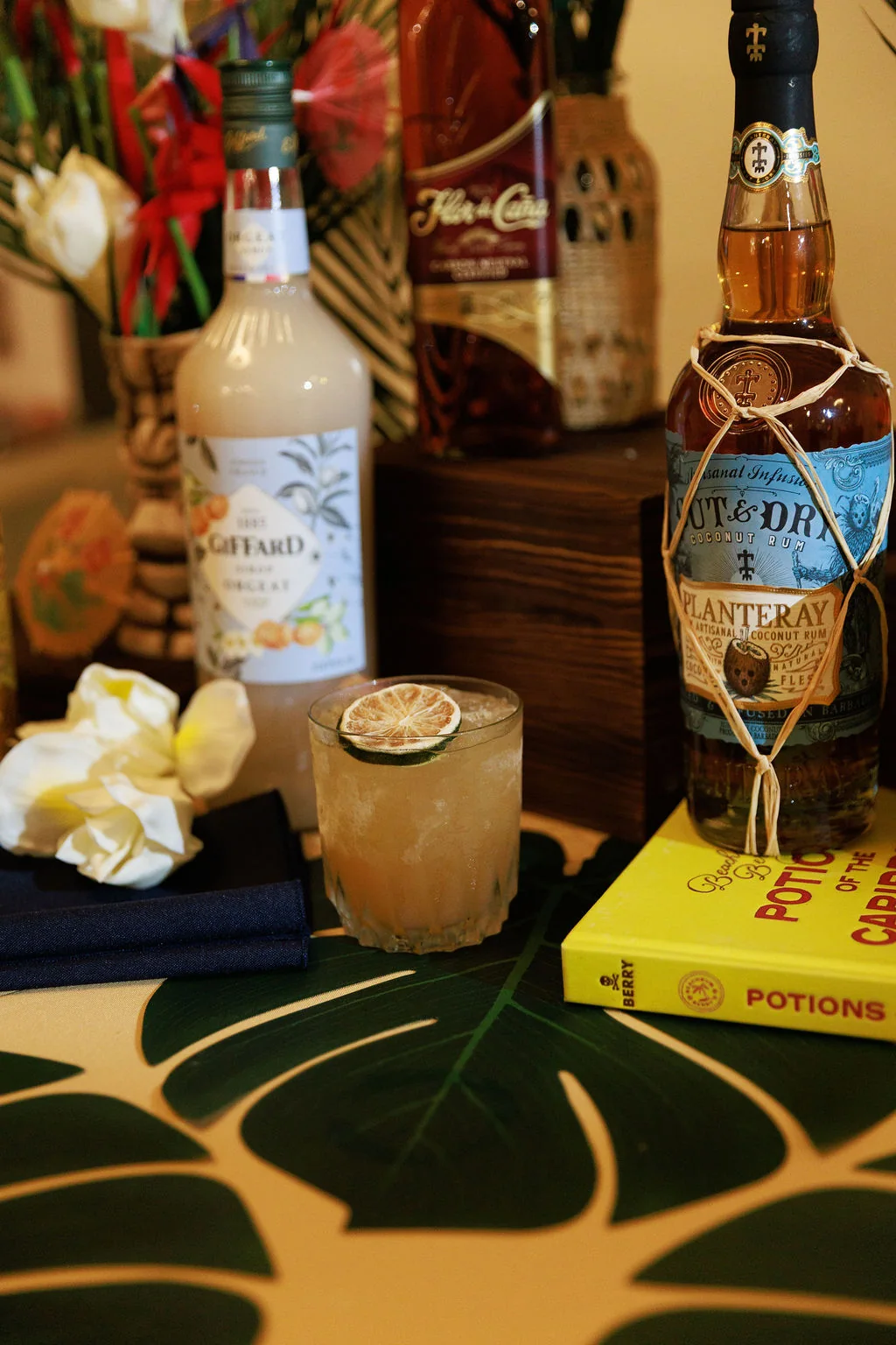 Sparkling elderflower spritz style mocktail for private events