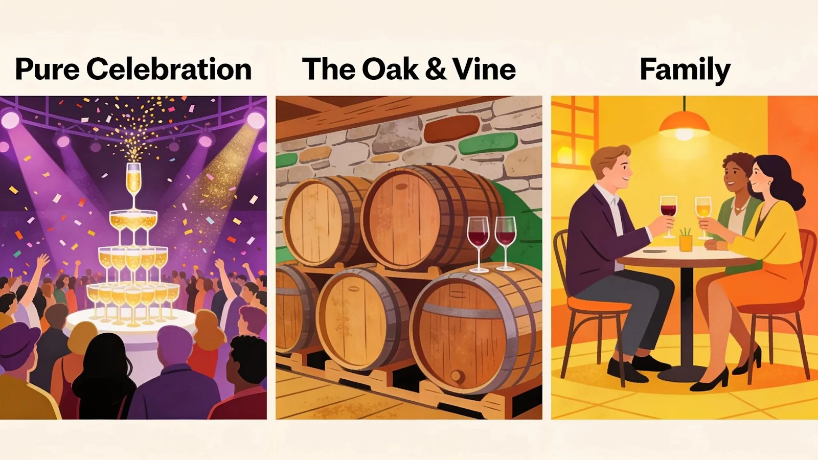 Formosa Bar experience vibes Pure Celebration Oak and Vine and Family Table