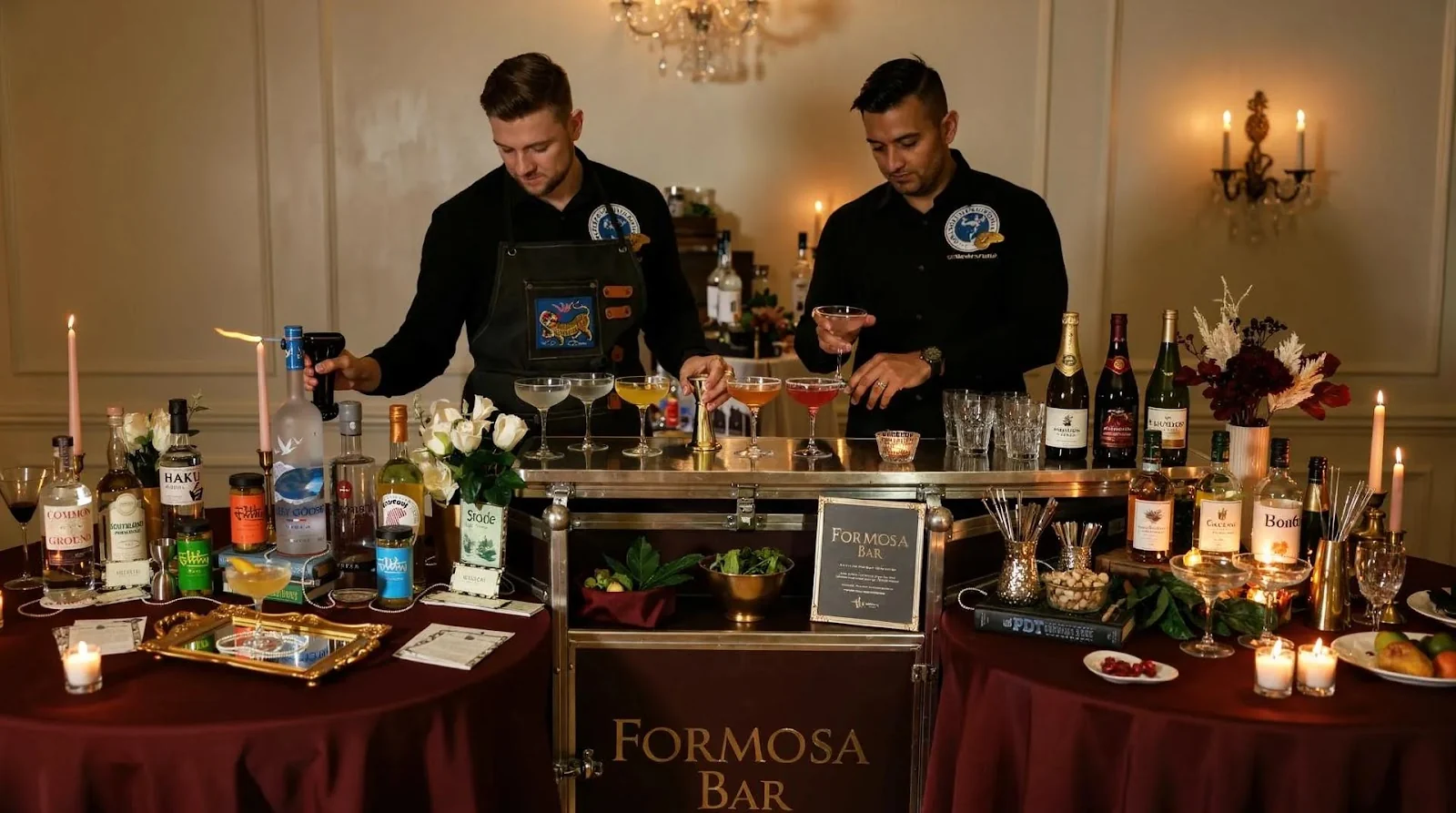 Formosa Bar wedding packages and event package options for mobile bar service
