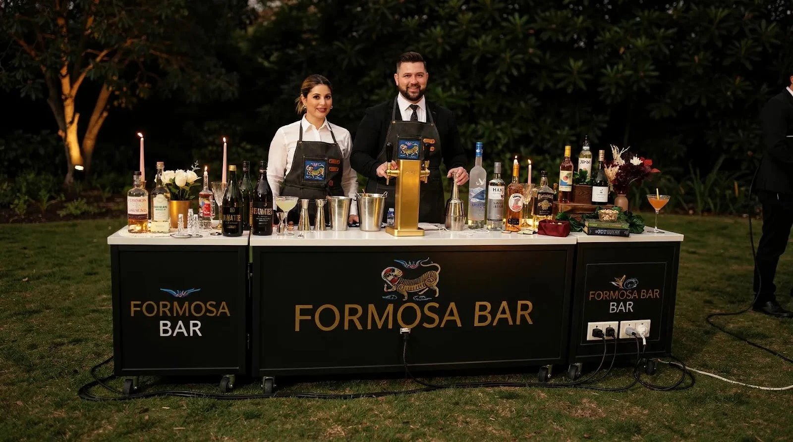 Mobile bar power and access logistics setup for Savannah events